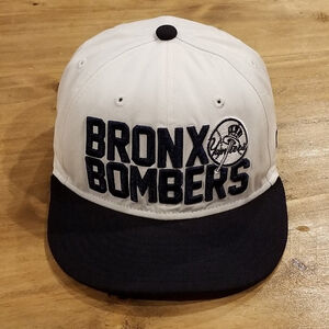 New York Yankees Bronx Bombers Hat New Era Snapback White 9Fifty One Size MLB